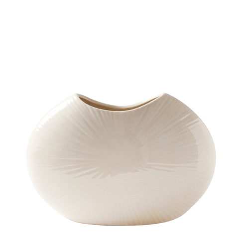 CERAMIC SHELL VASE - Ivory