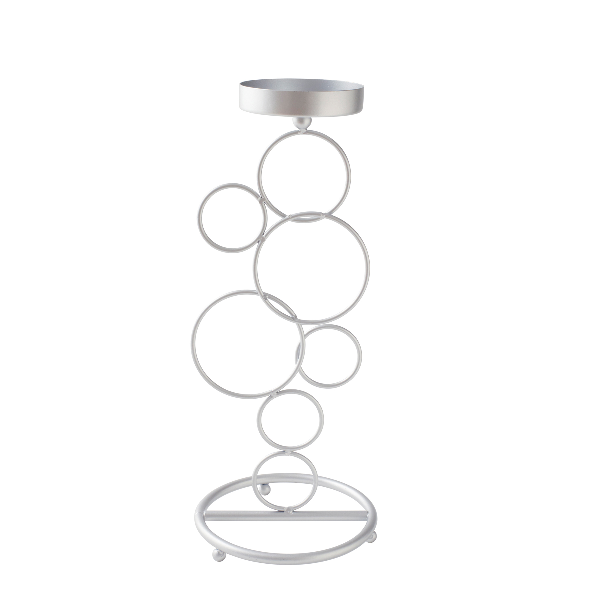 RING CANDELABRA - 24" - Silver