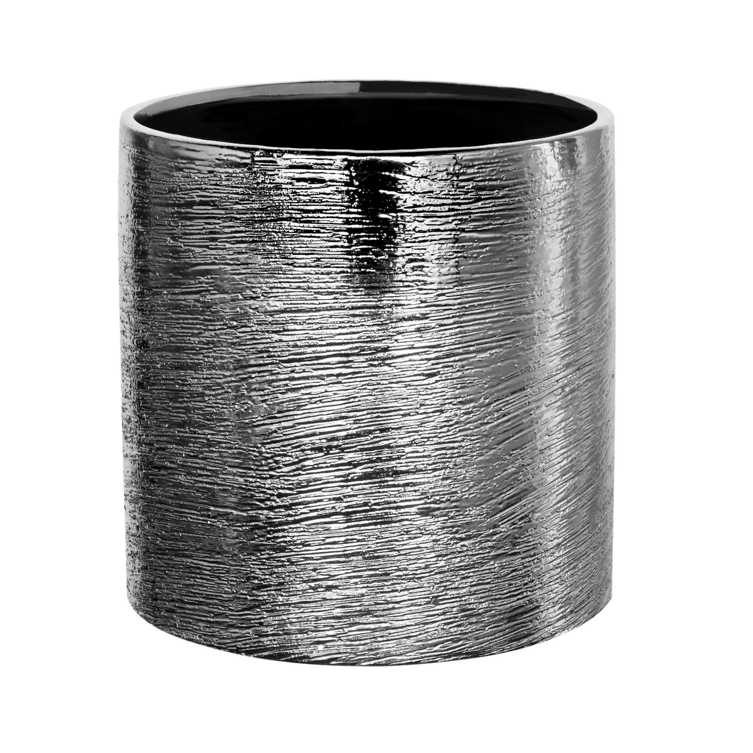 ETCH CYLINDER VASE - 5" × 5" - Silver - 12-Piece per Pack