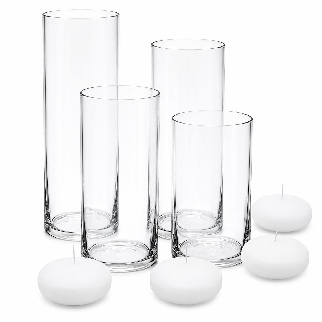 CYLINDER SET WITH FLOATING CANDLE