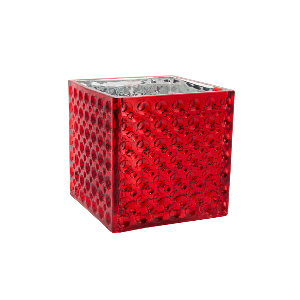 DIMPLED CUBE - 5" × 5" - Red