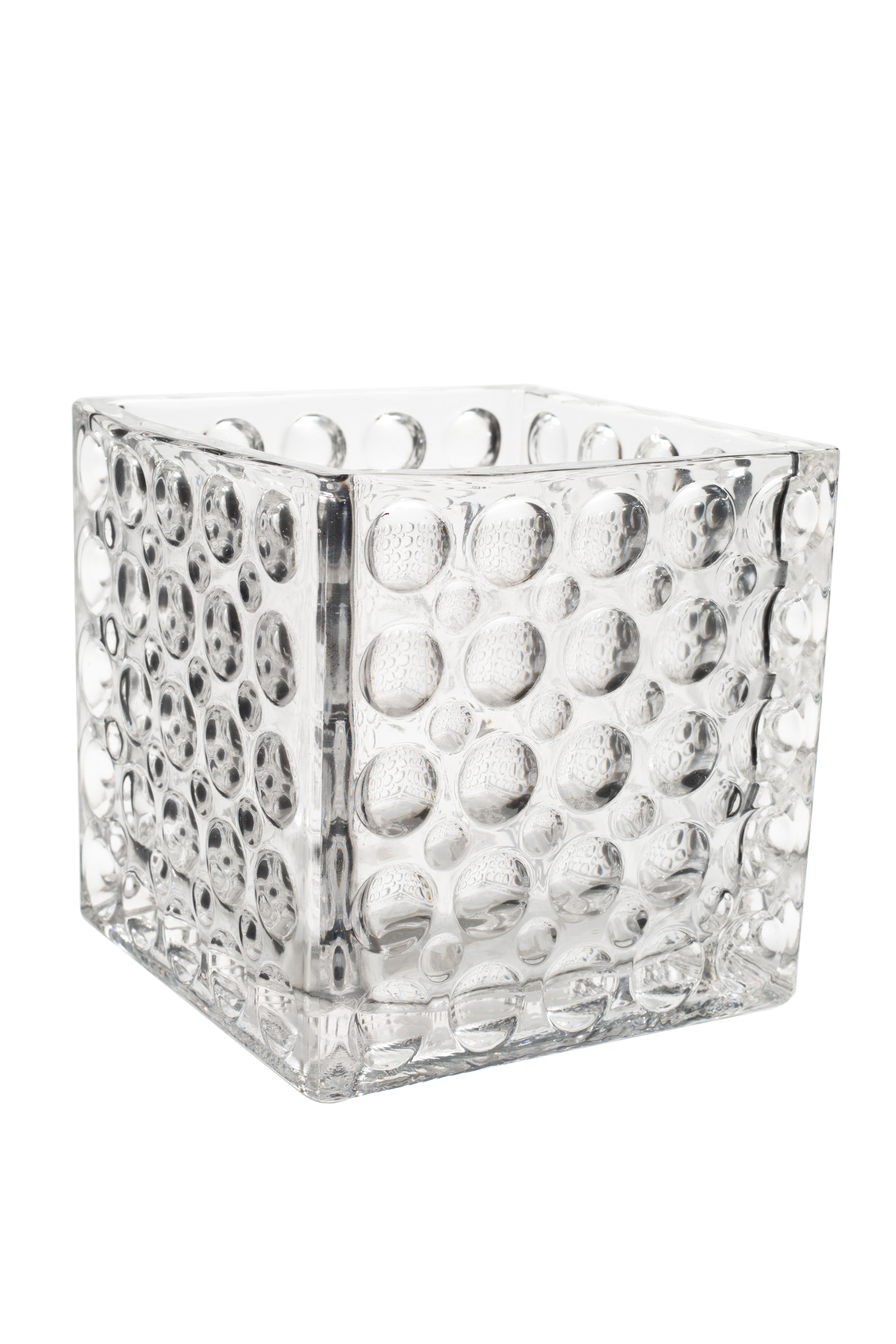 DIMPLED CUBE - 6" × 6" - Clear