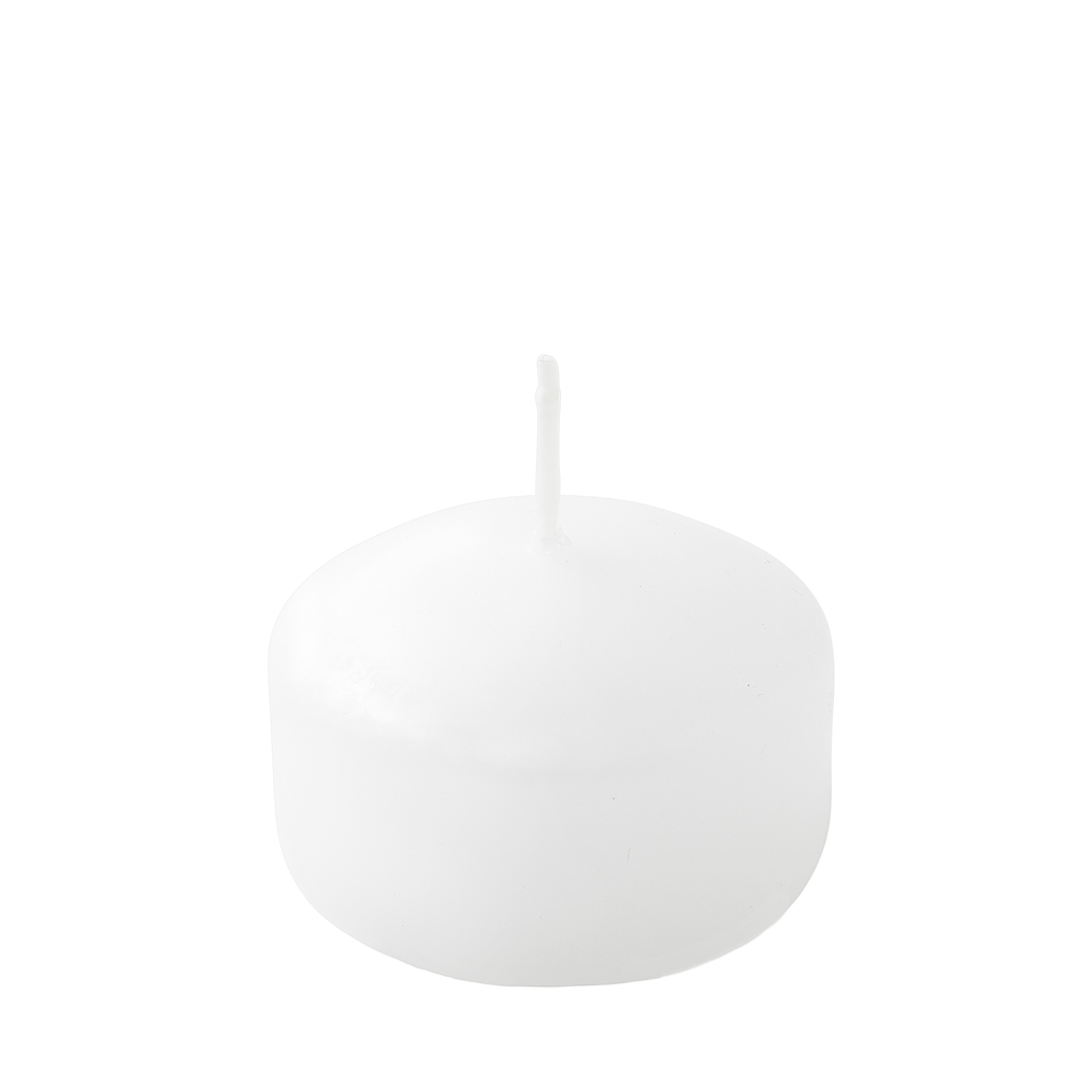FLOATING CANDLE - 2" × 1" - White - 72-Piece per Pack