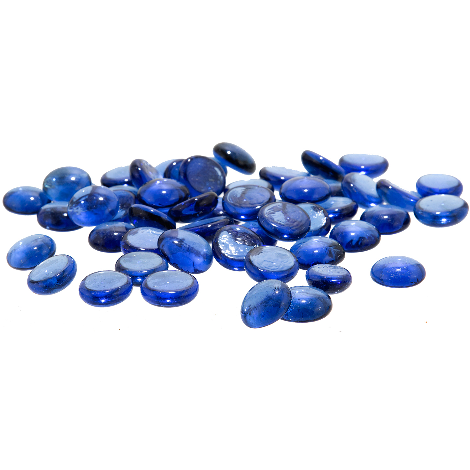 FLAT MARBLES | 5-Pounds per Pack - Blue