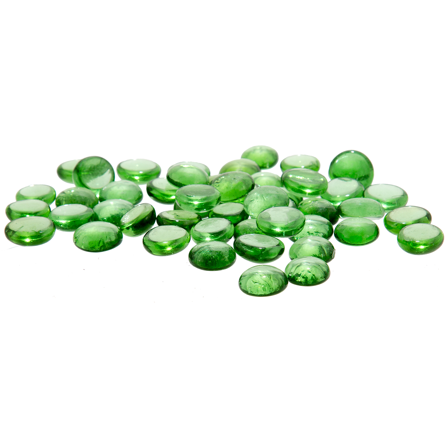 FLAT MARBLES | 5-Pounds per Pack - Green