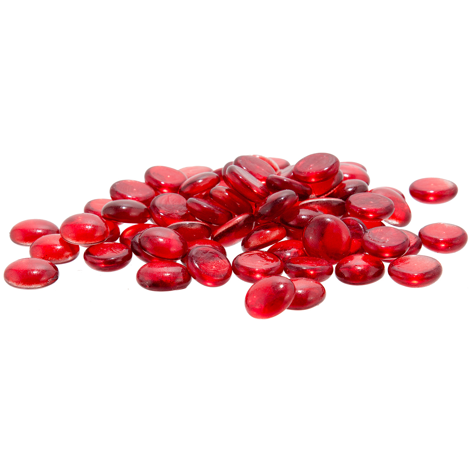 FLAT MARBLES | 5-Pounds per Pack - Red