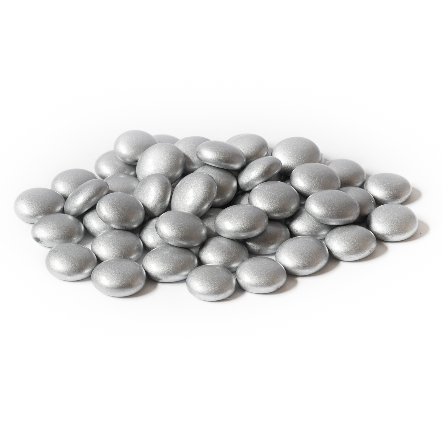 FLAT MARBLES | 5-Pounds per Pack - Silver