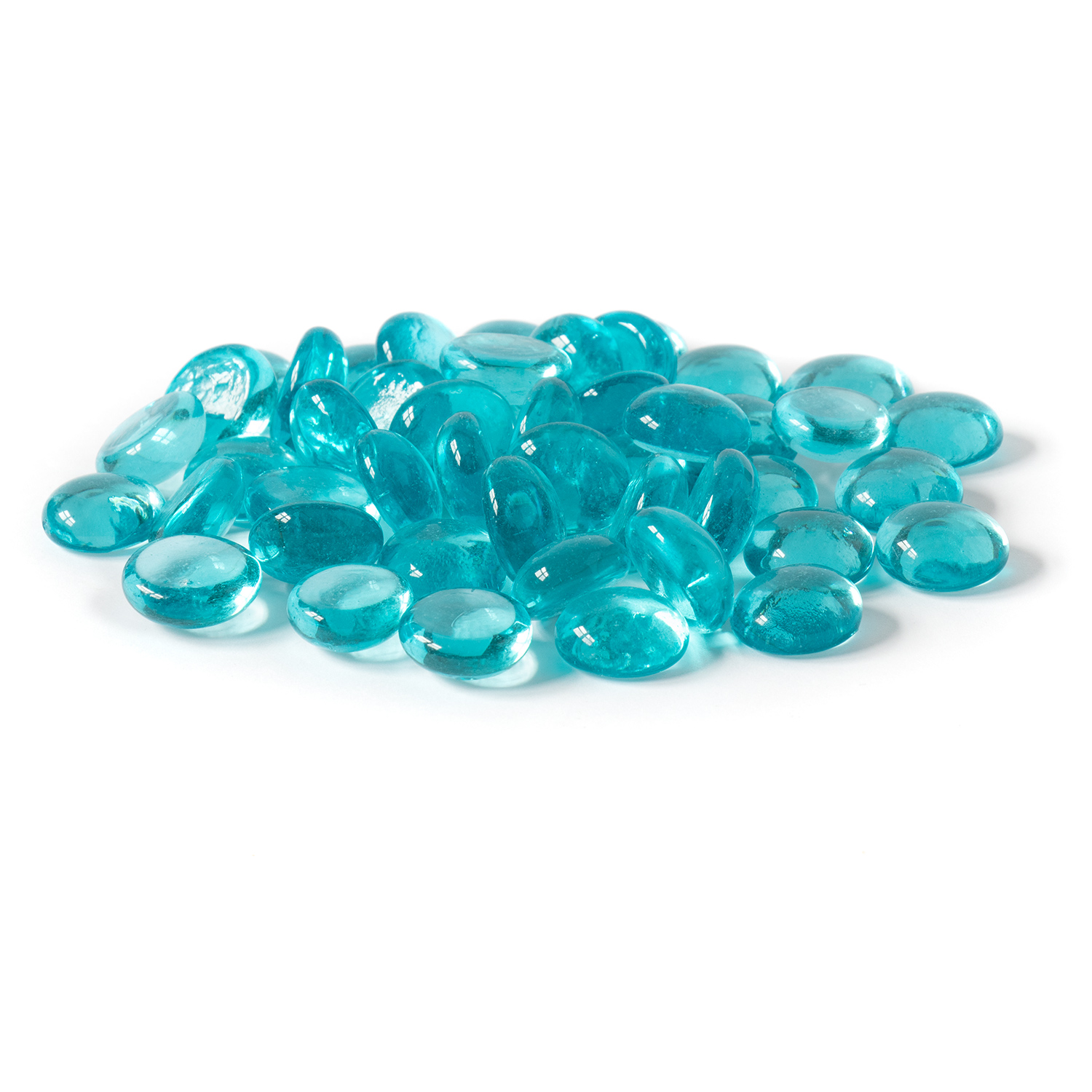 FLAT MARBLES | 5-Pounds per Pack - Teal