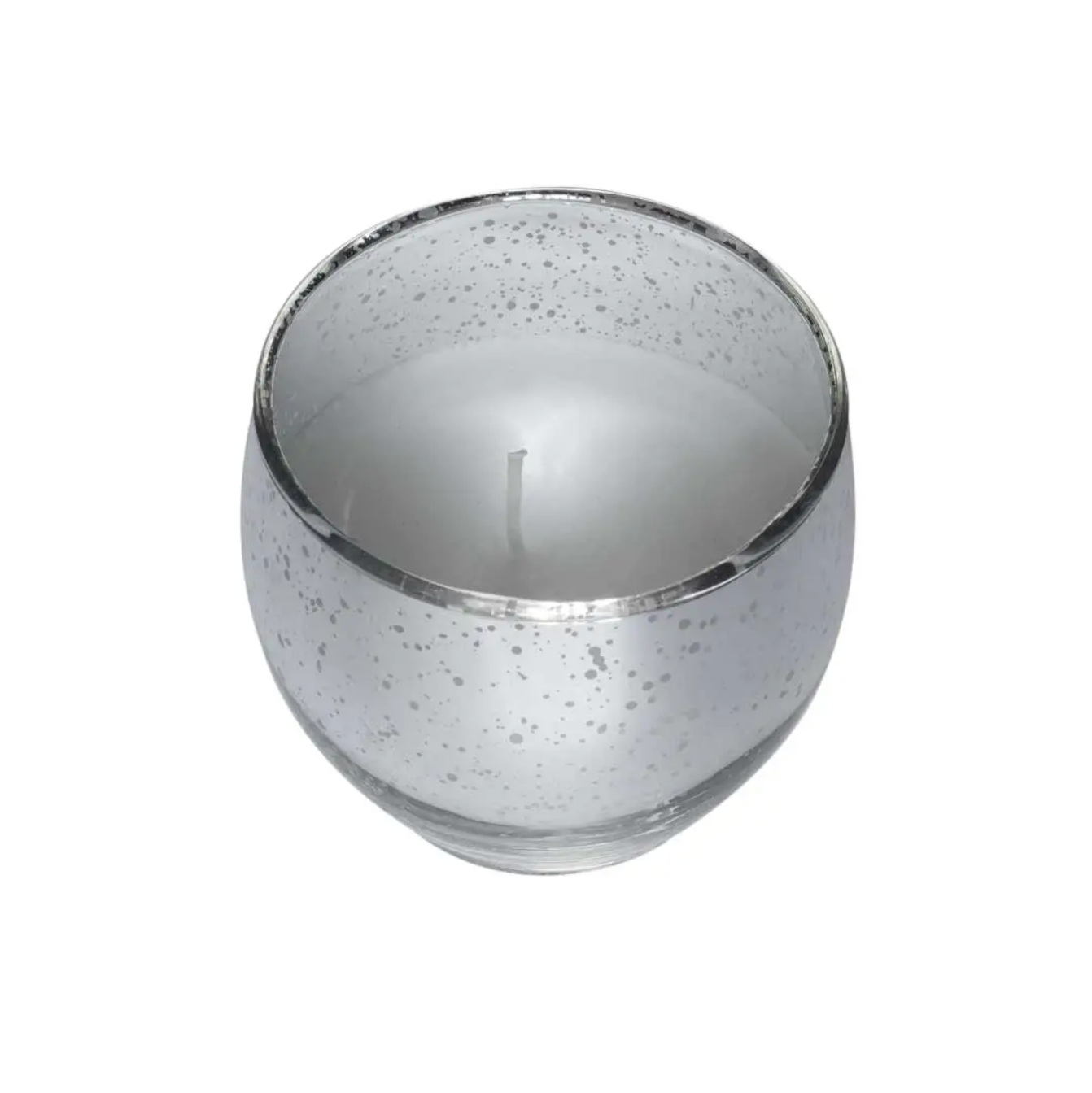 PREFILLED ROLY POLY VOTIVE GLASS - Silver