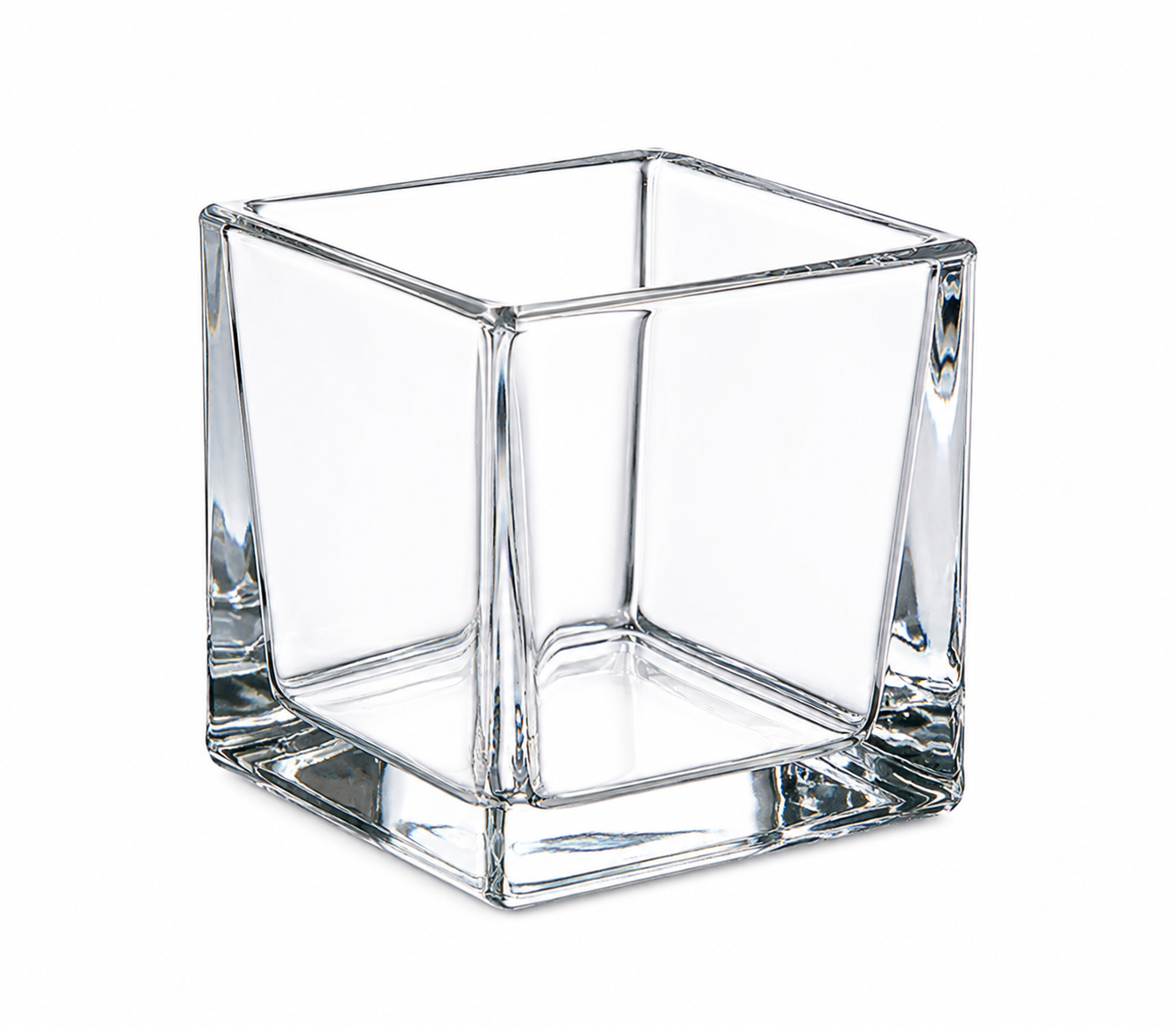 UNFILLED EURO SQUARE VOTIVE GLASS - 2" × 2"