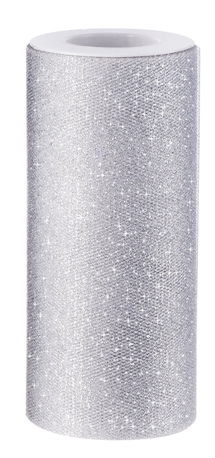 GLITTER TULLE | 25-Yards per Roll - Silver
