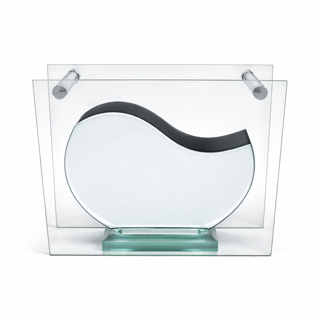 CRESCENT FRAME MIRROR VASE
