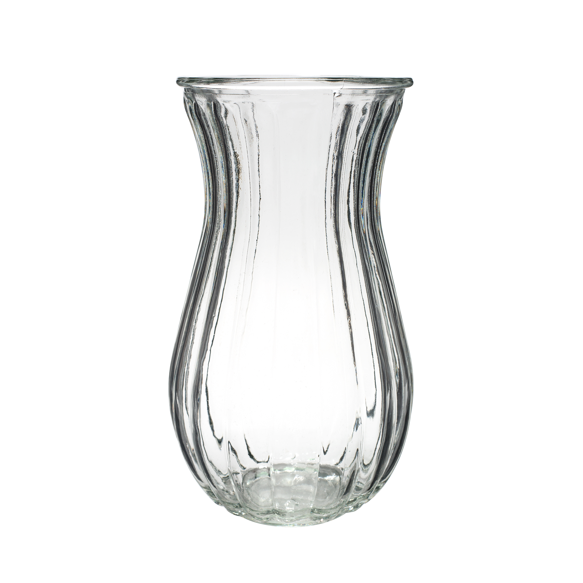 VERTICAL SWIRL VASE - Clear