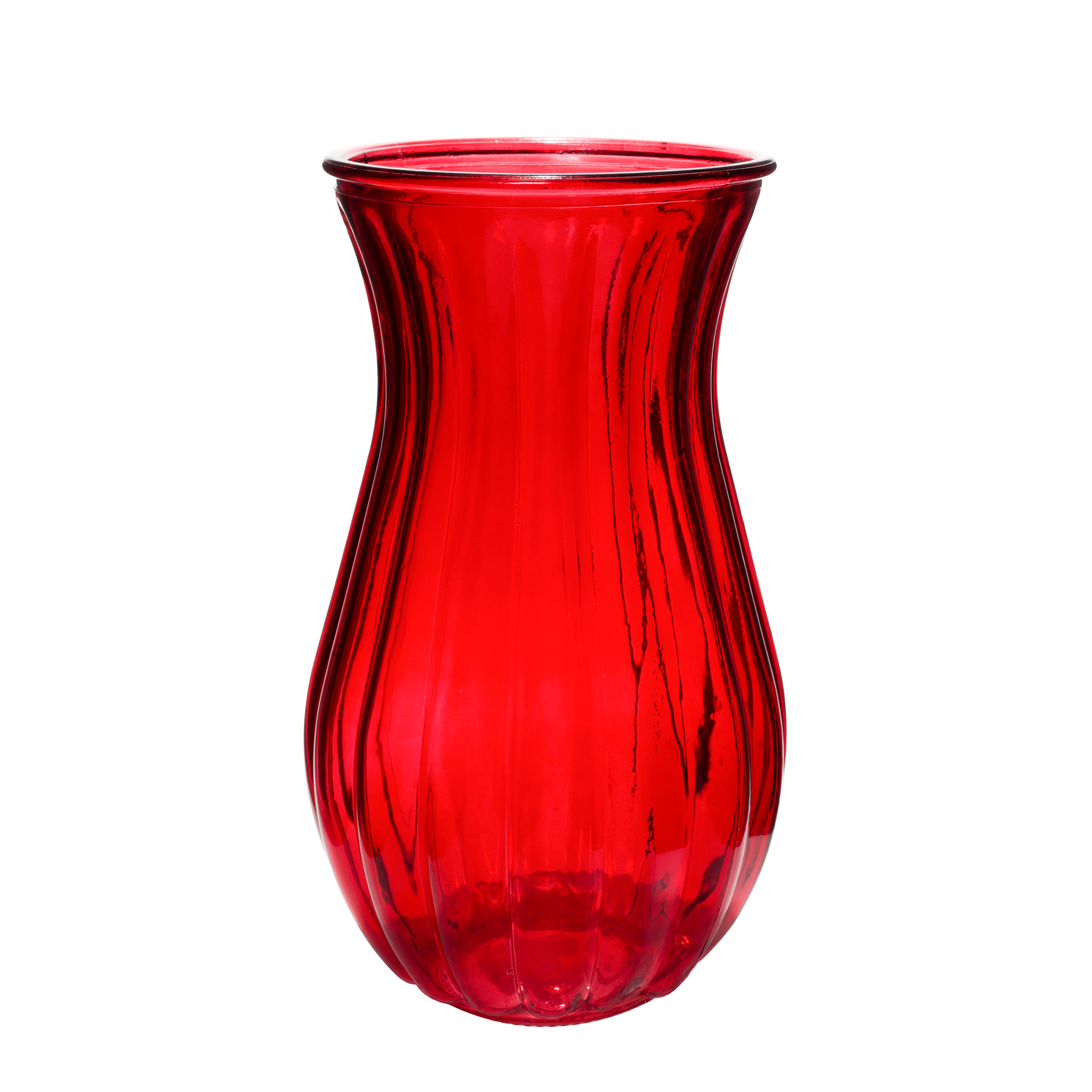 VERTICAL SWIRL VASE - Red