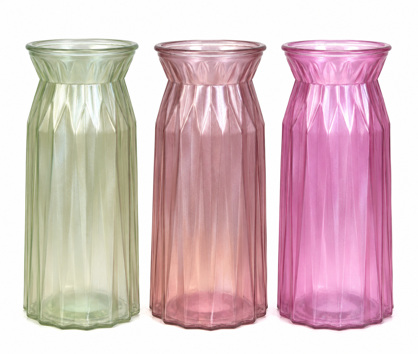 TALL GEO GLASS VASE PASTEL ASSORTMENT