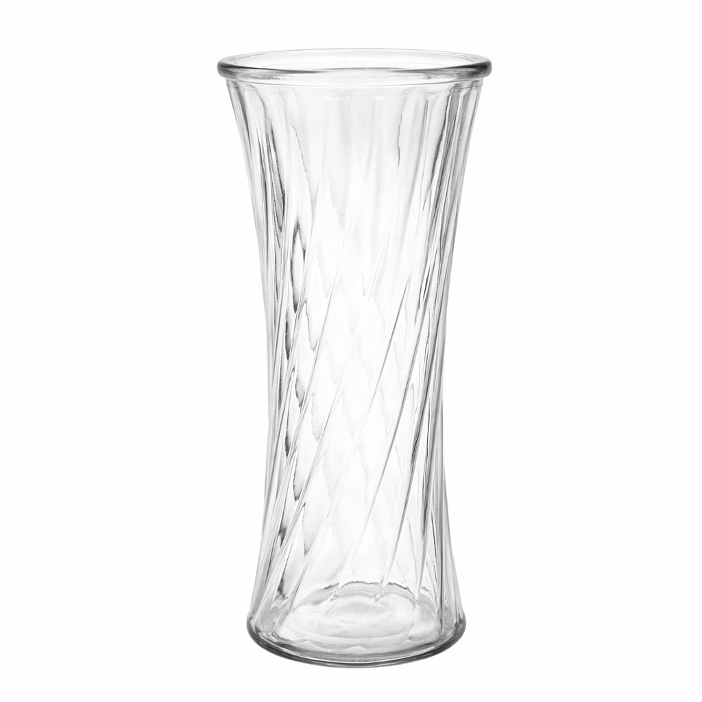 SWIRL GLASS COLUMN VASE