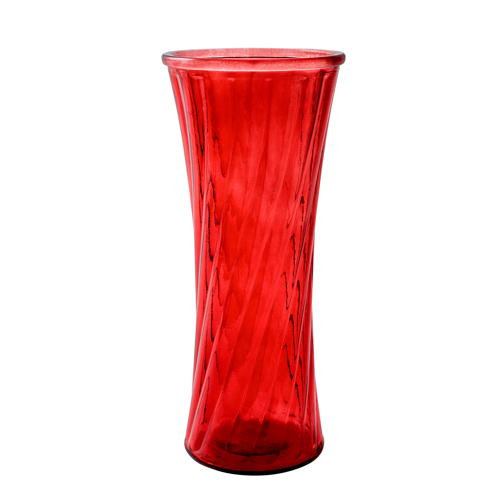 SWIRL GLASS COLUMN VASE