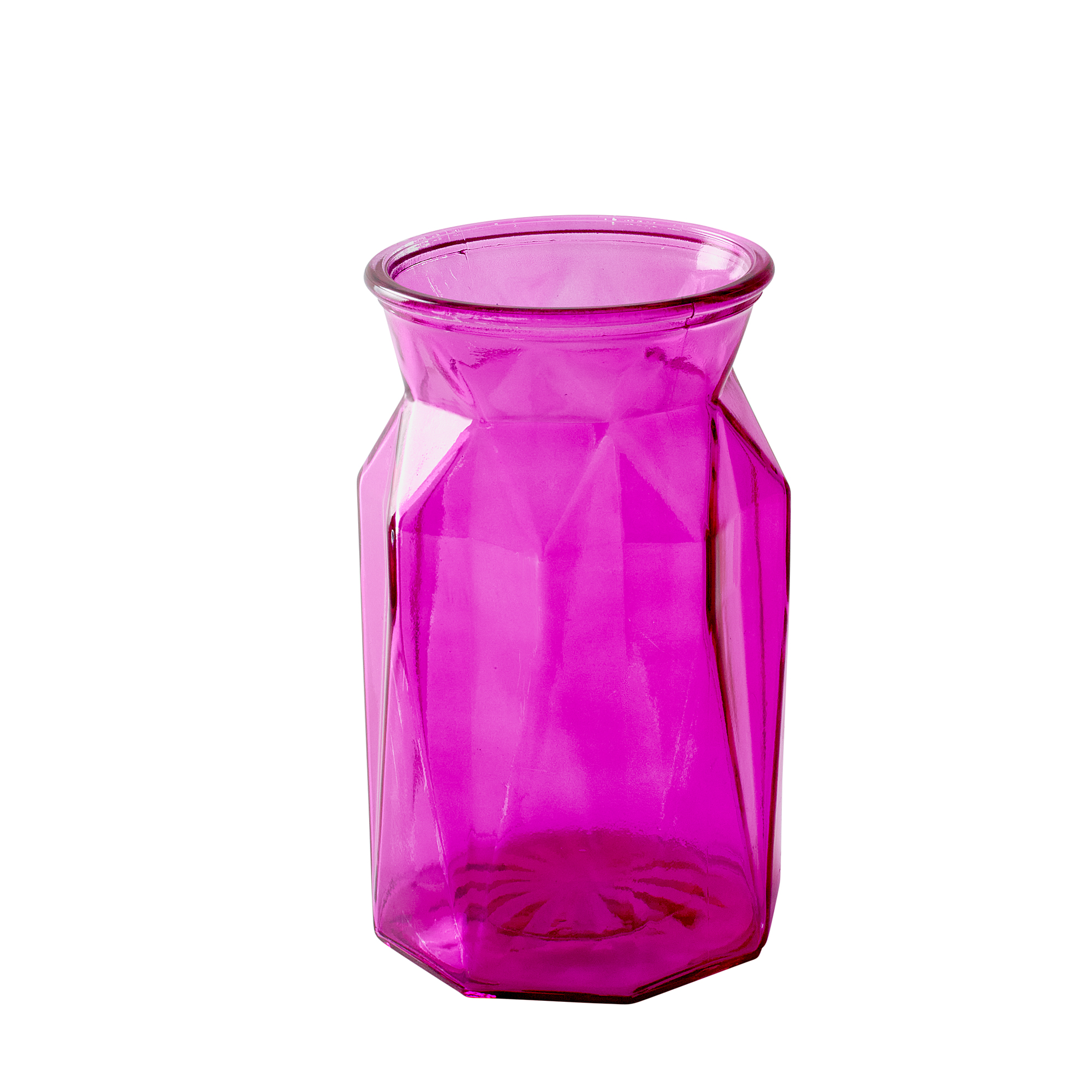 GEOMETRIC GLASS VASE - Pink