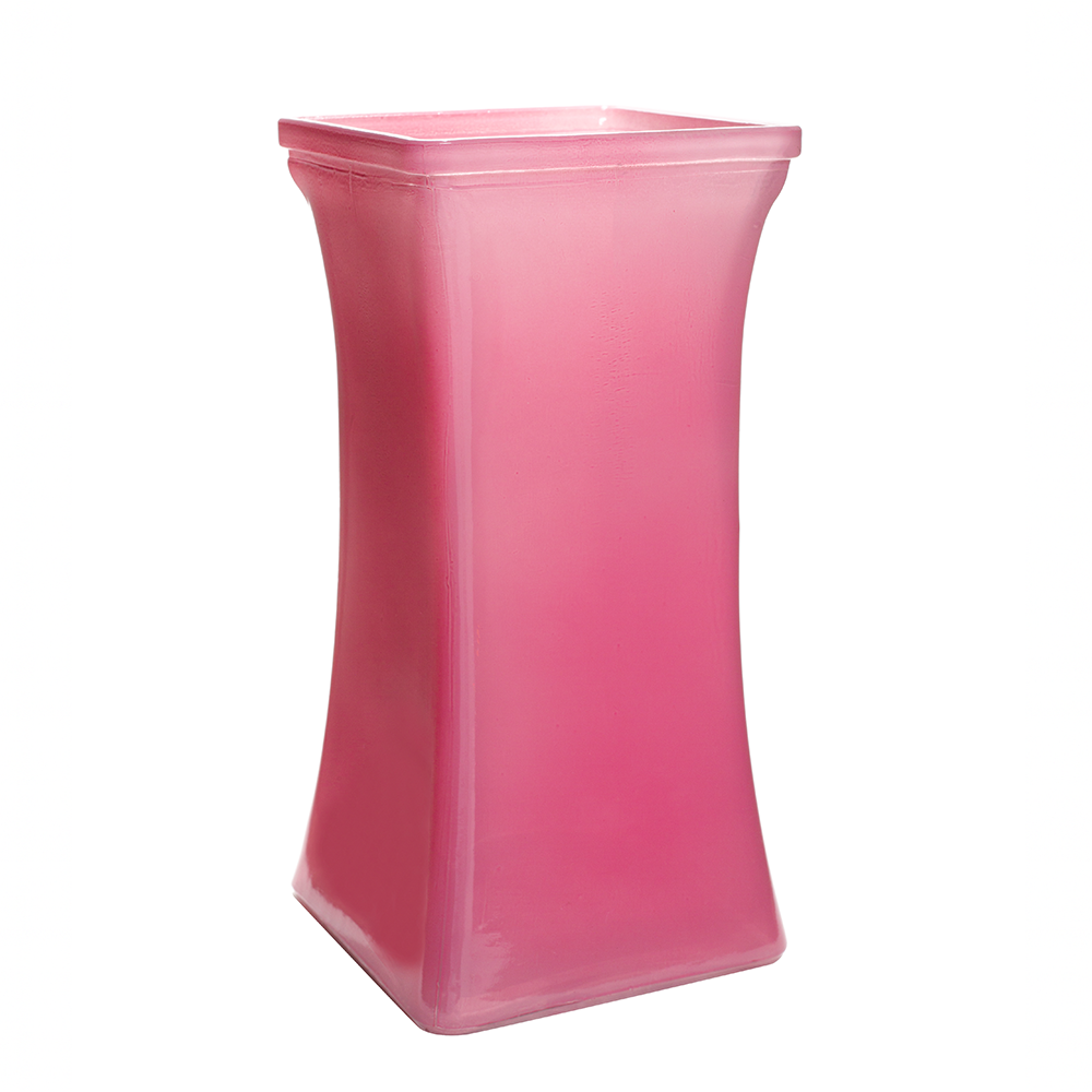CURVED RECTANGLE GATHERING VASE - Pink