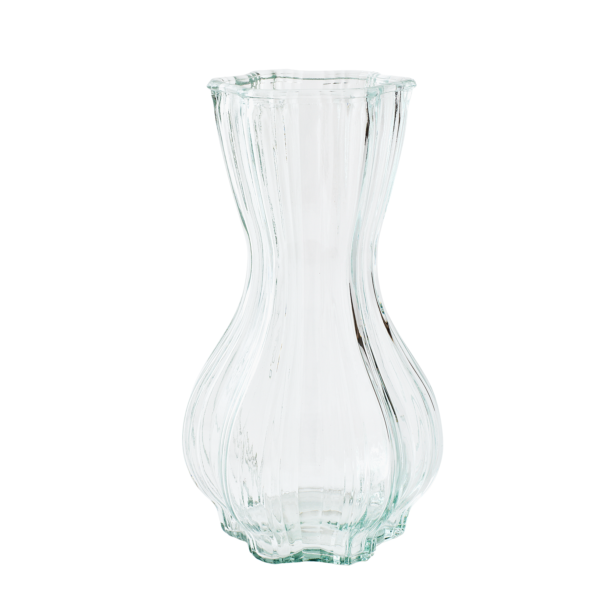 PETAL GLASS VASE - Clear