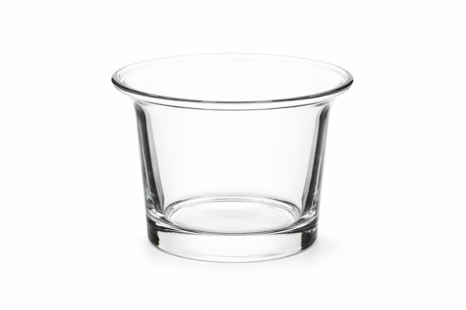 UNFILLED OYSTER VOTIVE GLASS - 2.3" × 1.8"