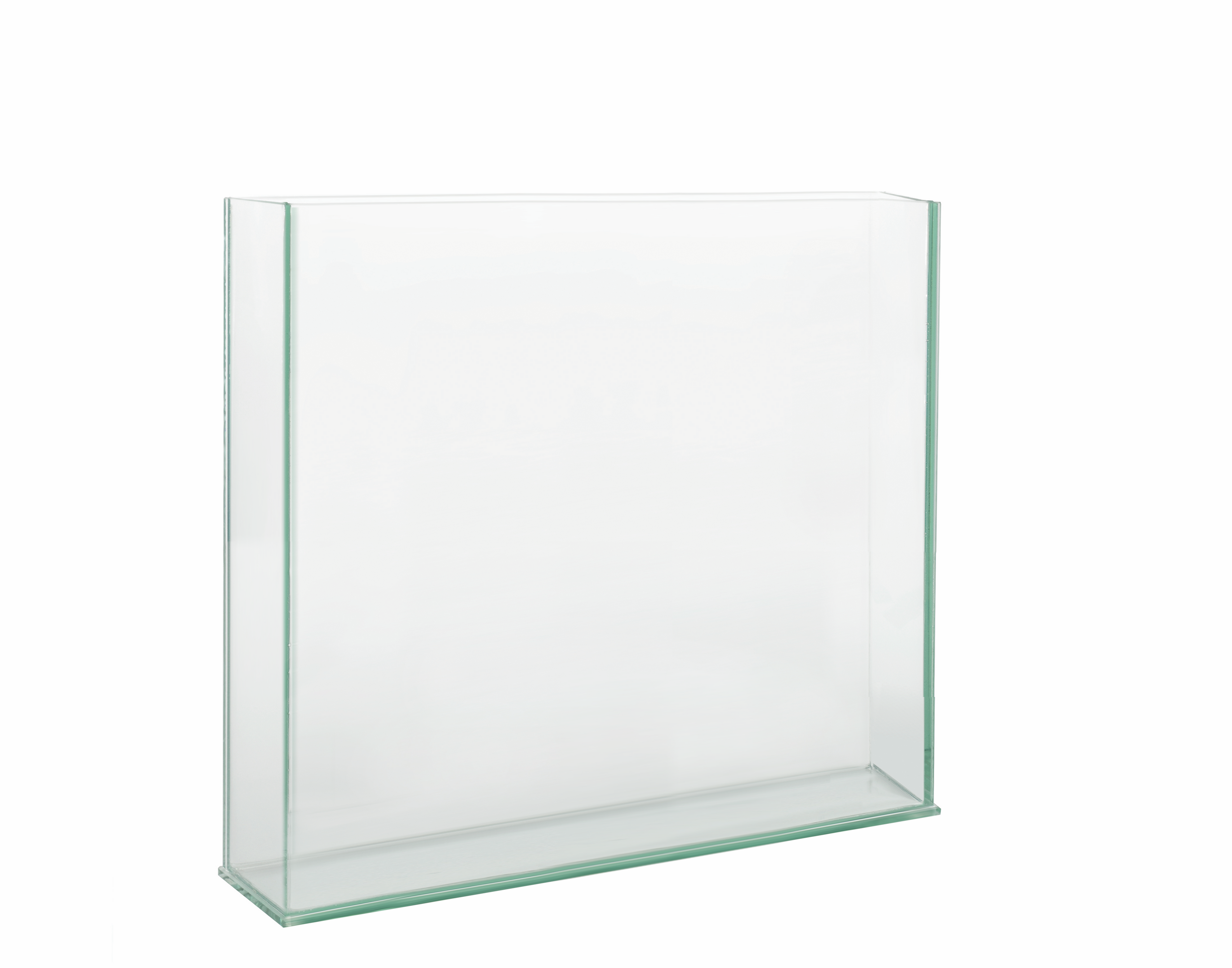 RECTANGLE PLATE GLASS VASE - 6" × 2" × 6" - 12-Piece per Pack