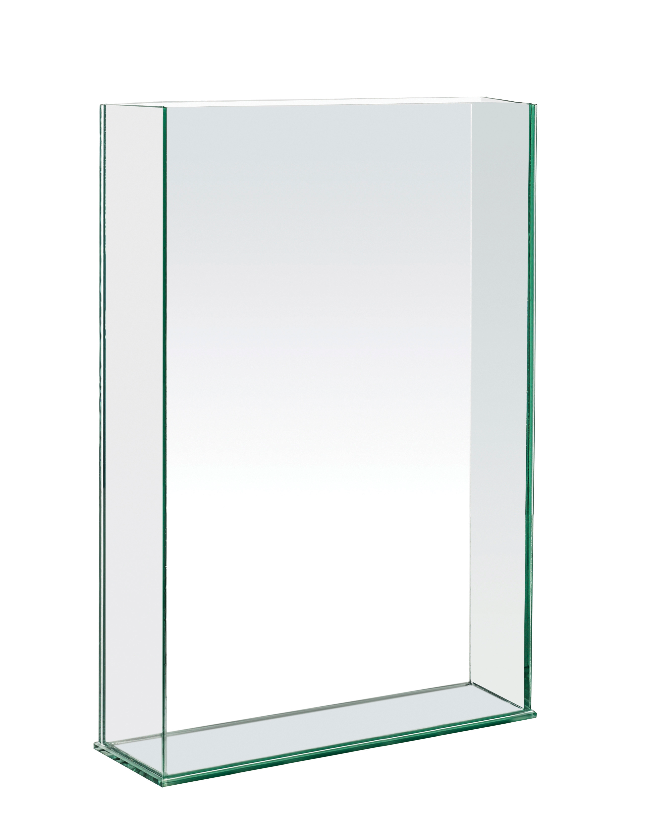RECTANGLE PLATE GLASS VASE - 6" × 3" × 8" - 8-Piece per Pack