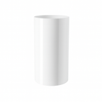 PLASTIC CYLINDER - 5" × 10" - White - 6-Piece per Pack