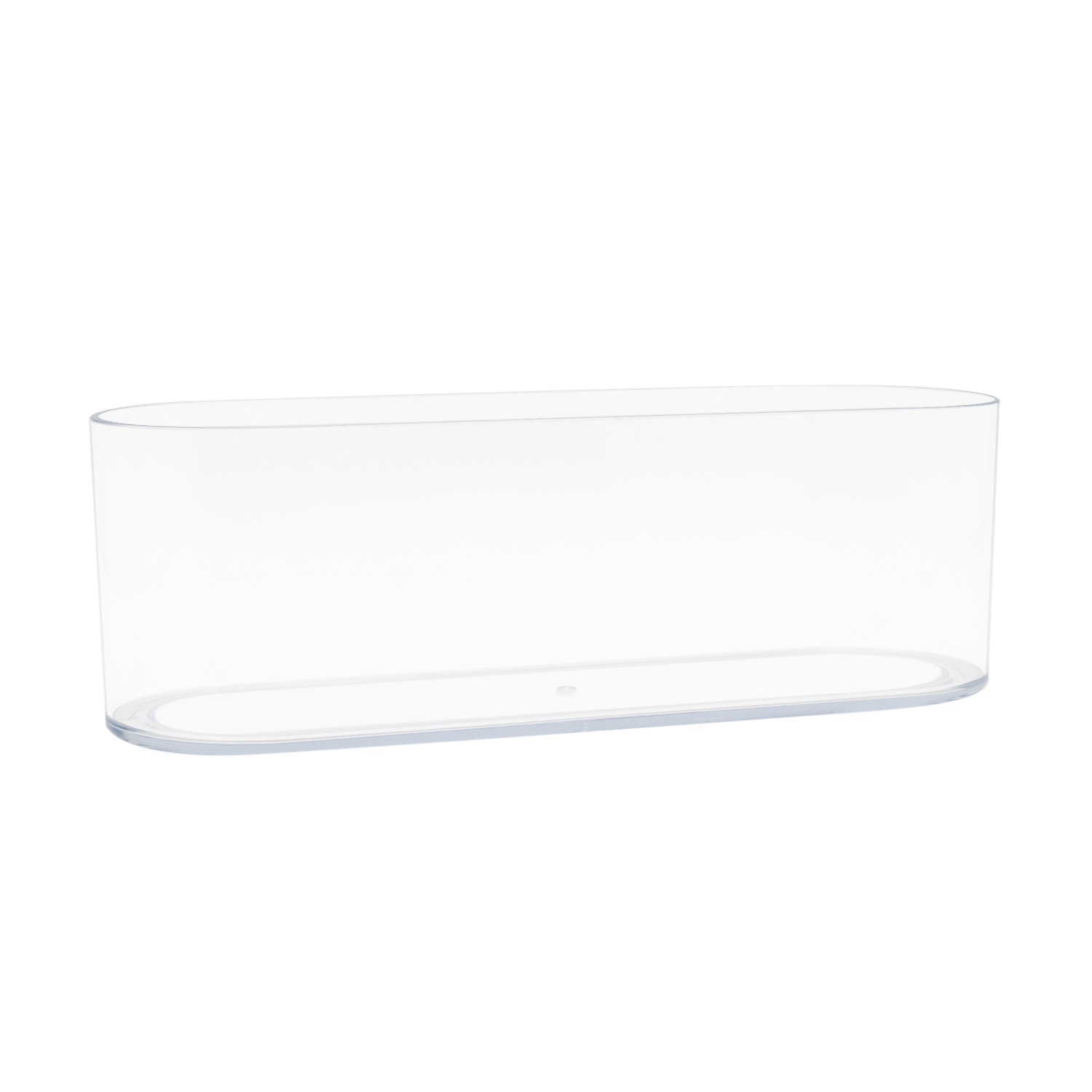 PLASTIC OVAL VASE - Clear