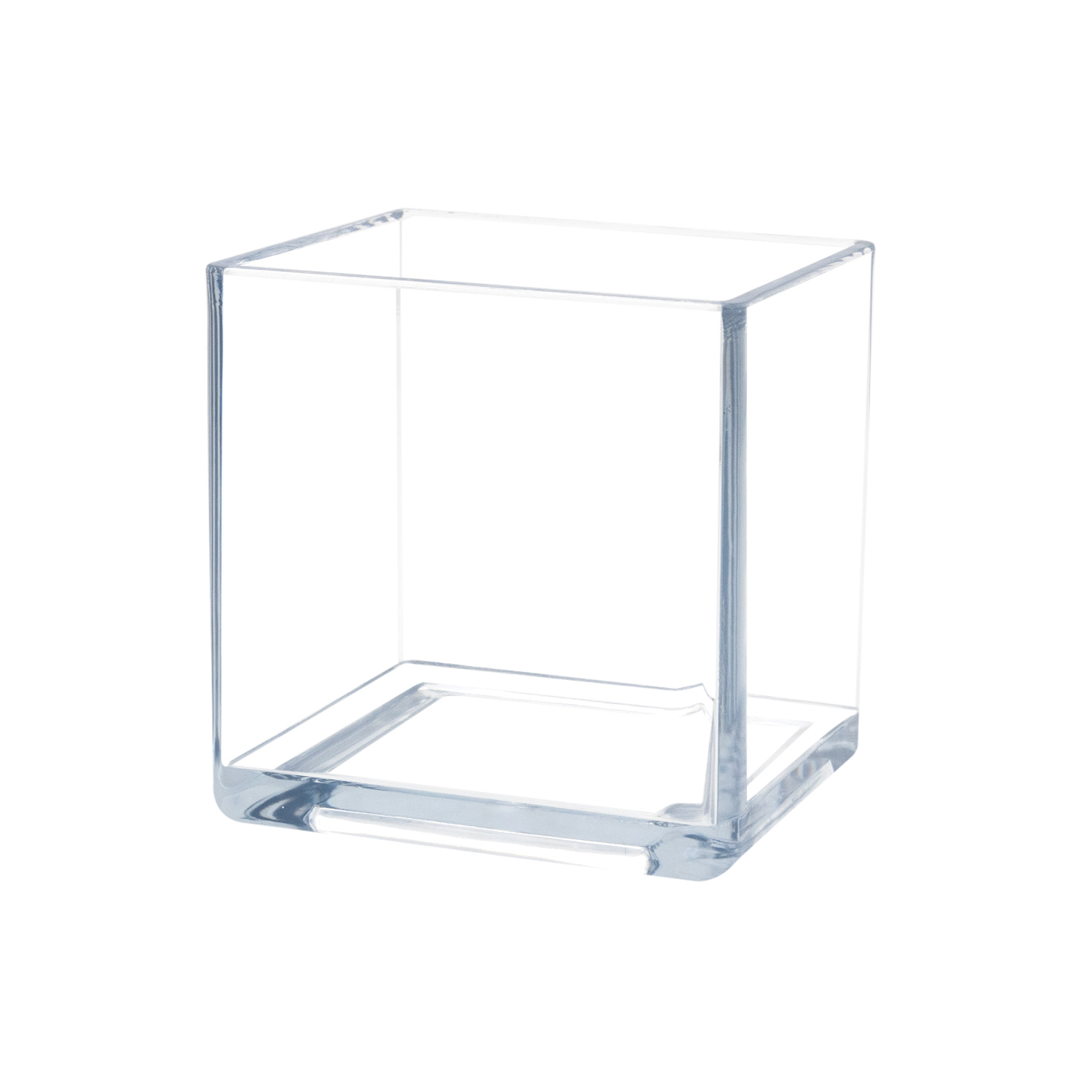 PLASTIC CUBE - 4" × 4" × 4" - Clear - 12-Piece per Pack