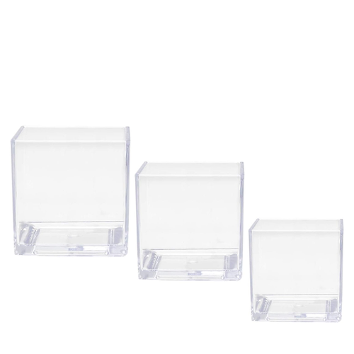 4", 5", 6" CLEAR PLASTIC CUBES, SET OF 3 | 3-Piece per Set
