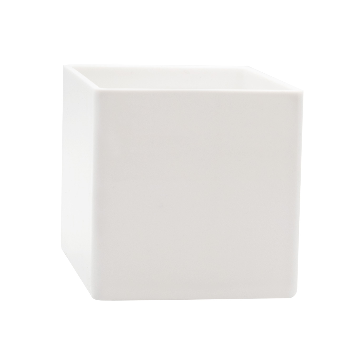 PLASTIC CUBE - 5" × 5" × 5" - White - 12-Piece per Pack