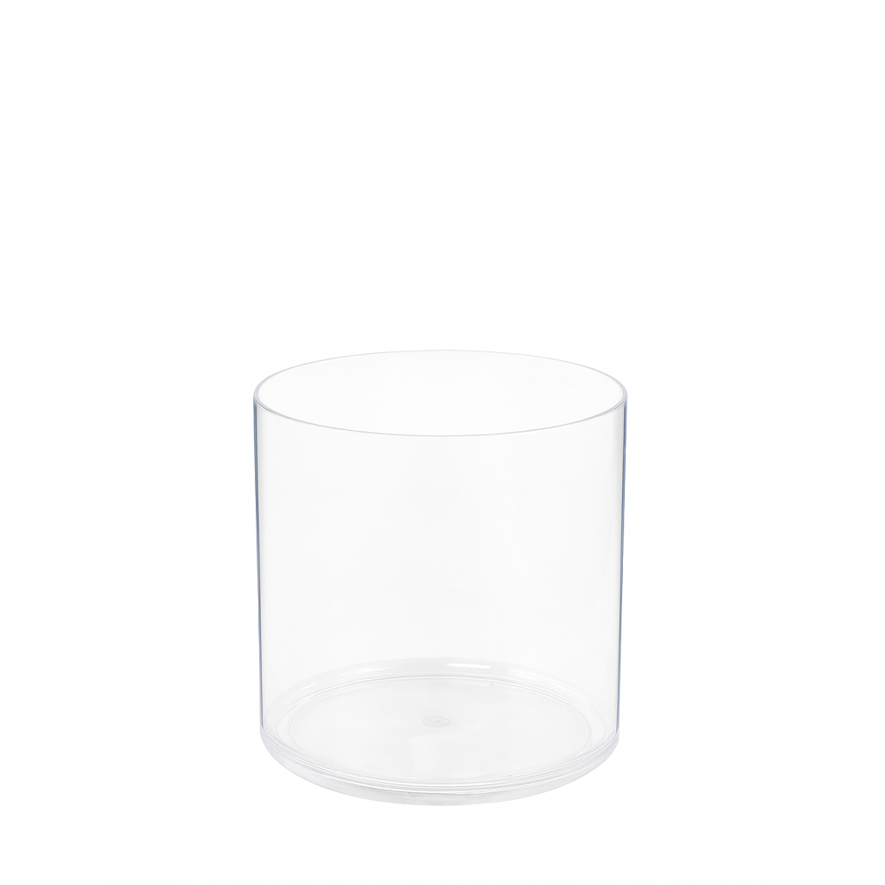 PLASTIC CYLINDER - 5" × 5" - Clear - 12-Piece per Pack