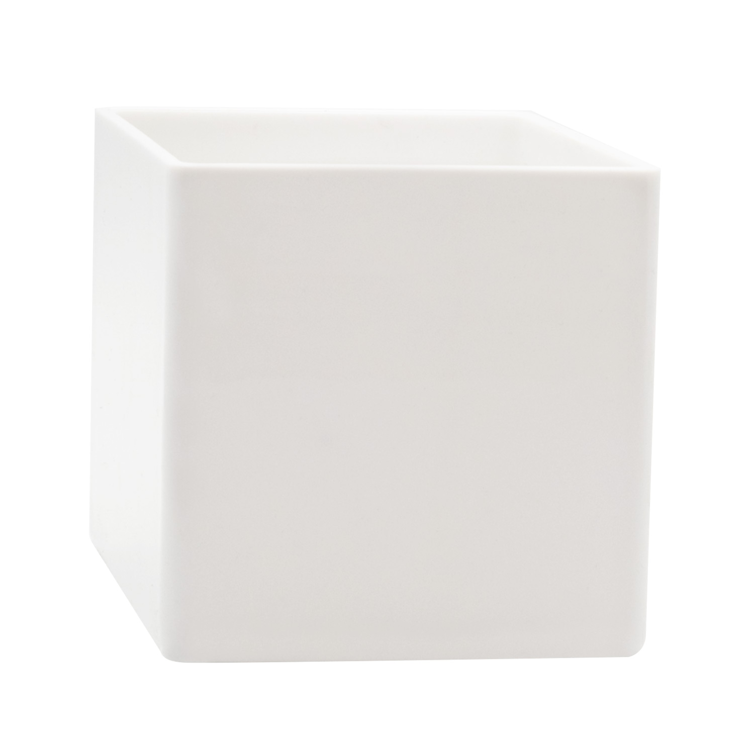 PLASTIC CUBE - 6" × 6" × 6" - White - 12-Piece per Pack
