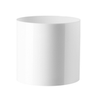 PLASTIC CYLINDER - 6" × 6" - White - 12-Piece per Pack