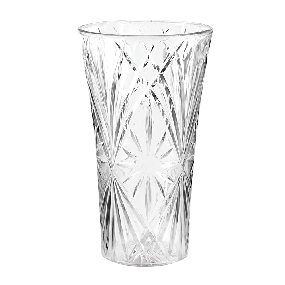 PLASTIC ROSE VASE - 6" × 11" - Clear
