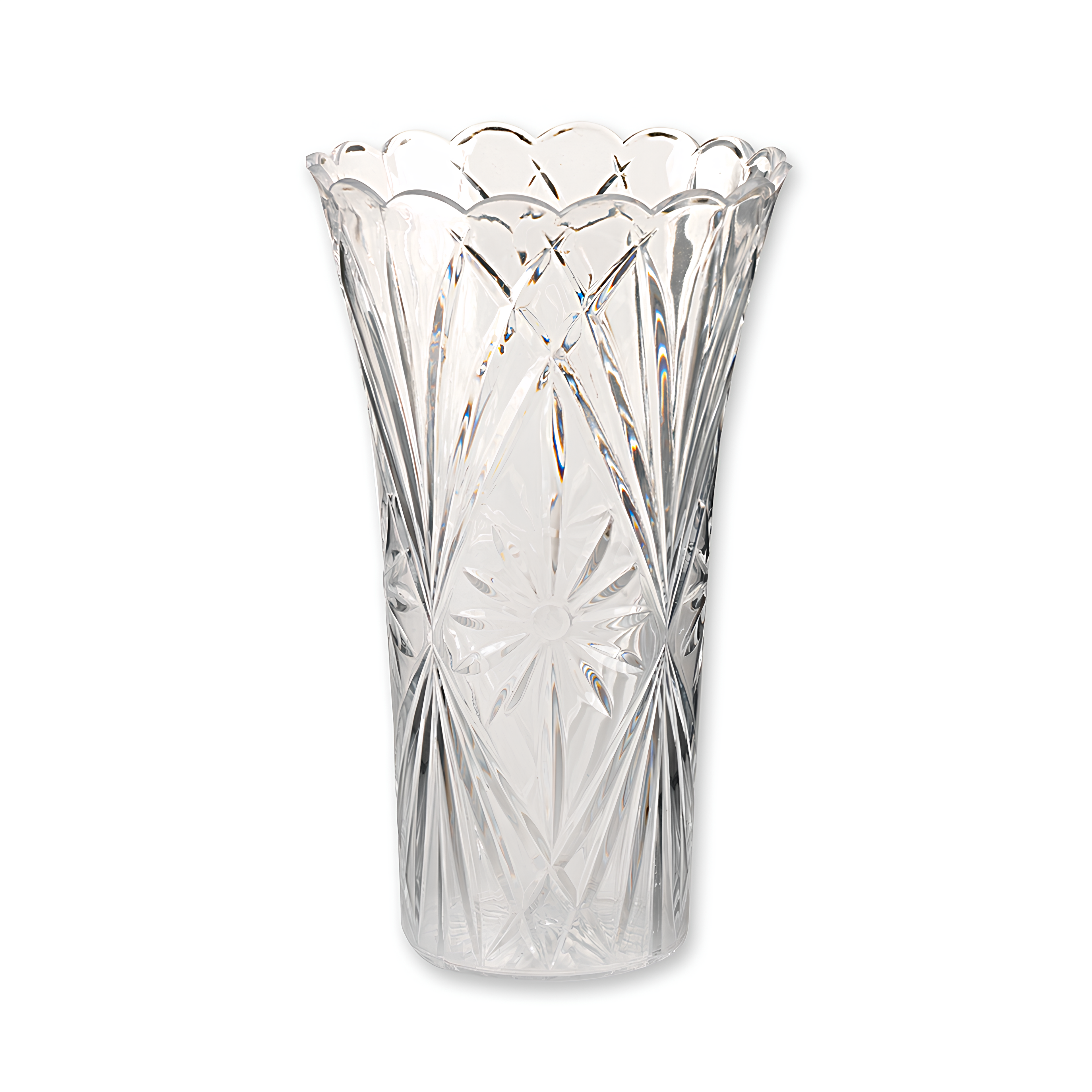 PLASTIC ROSE VASE - 4" × 9" - Clear