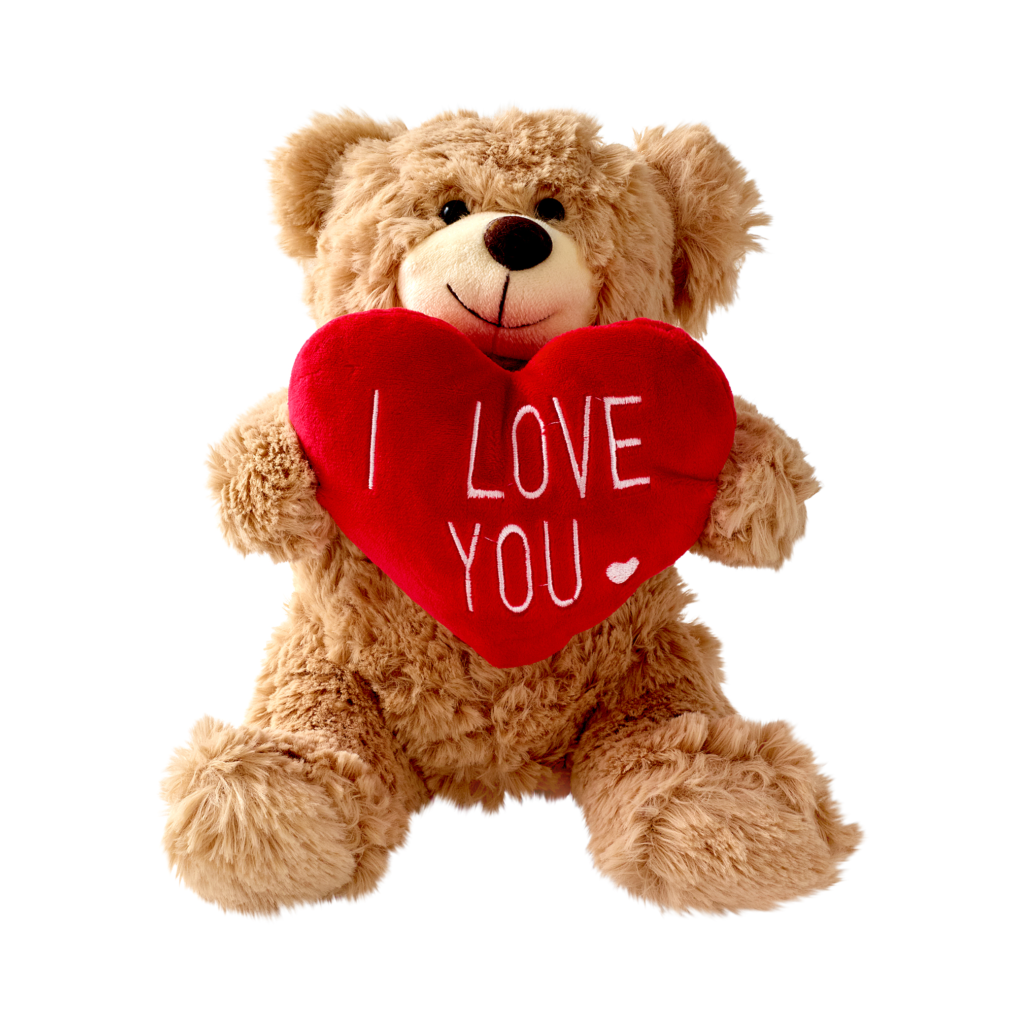 TEDDY BEAR WITH "I LOVE YOU" HEART - 10" - Brown