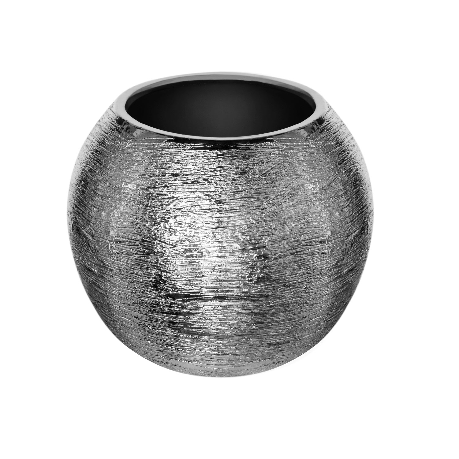 ROUND ETCH BUBBLE BALL - Silver - 12-Piece per Pack