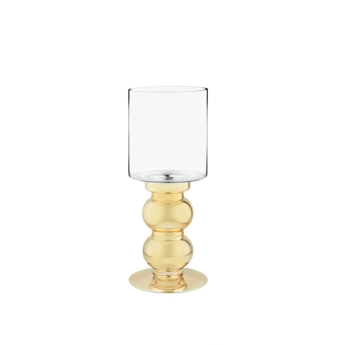 RIPPLE CANDLE HOLDER - 5" × 12" - Gold