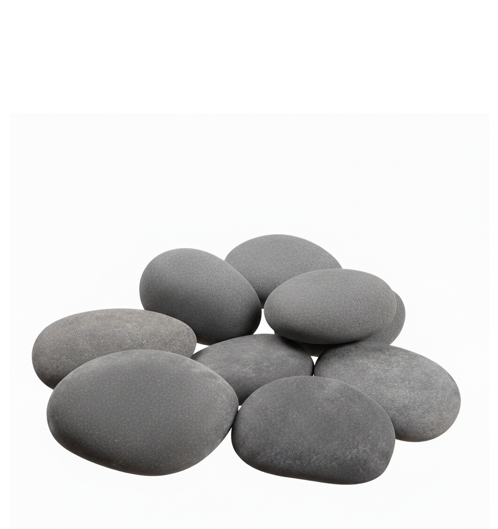 FLAT ROCKS | 5-Pounds per Pack - 75MM - Gray