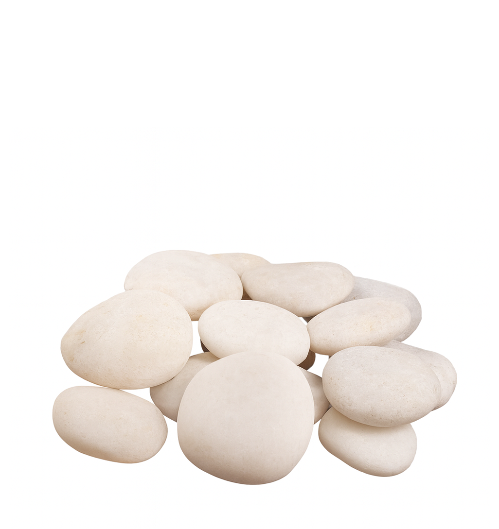 FLAT ROCKS | 5-Pounds per Pack - 50MM - White
