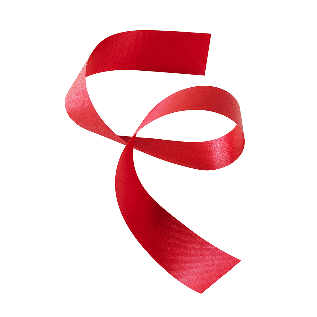 POLY SATIN RIBBON | 100-Yards per Roll - 1 3/8" - Red