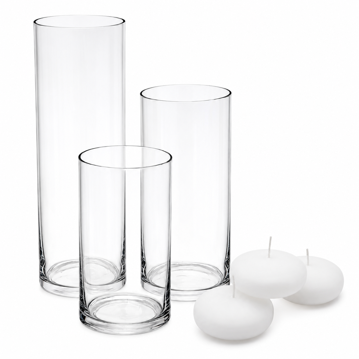 CYLINDER SET WITH FLOATING CANDLE
