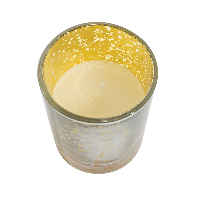 PREFILLED SHOT VOTIVE GLASS - Silver & Gold Mercury - 36-Piece per Pack