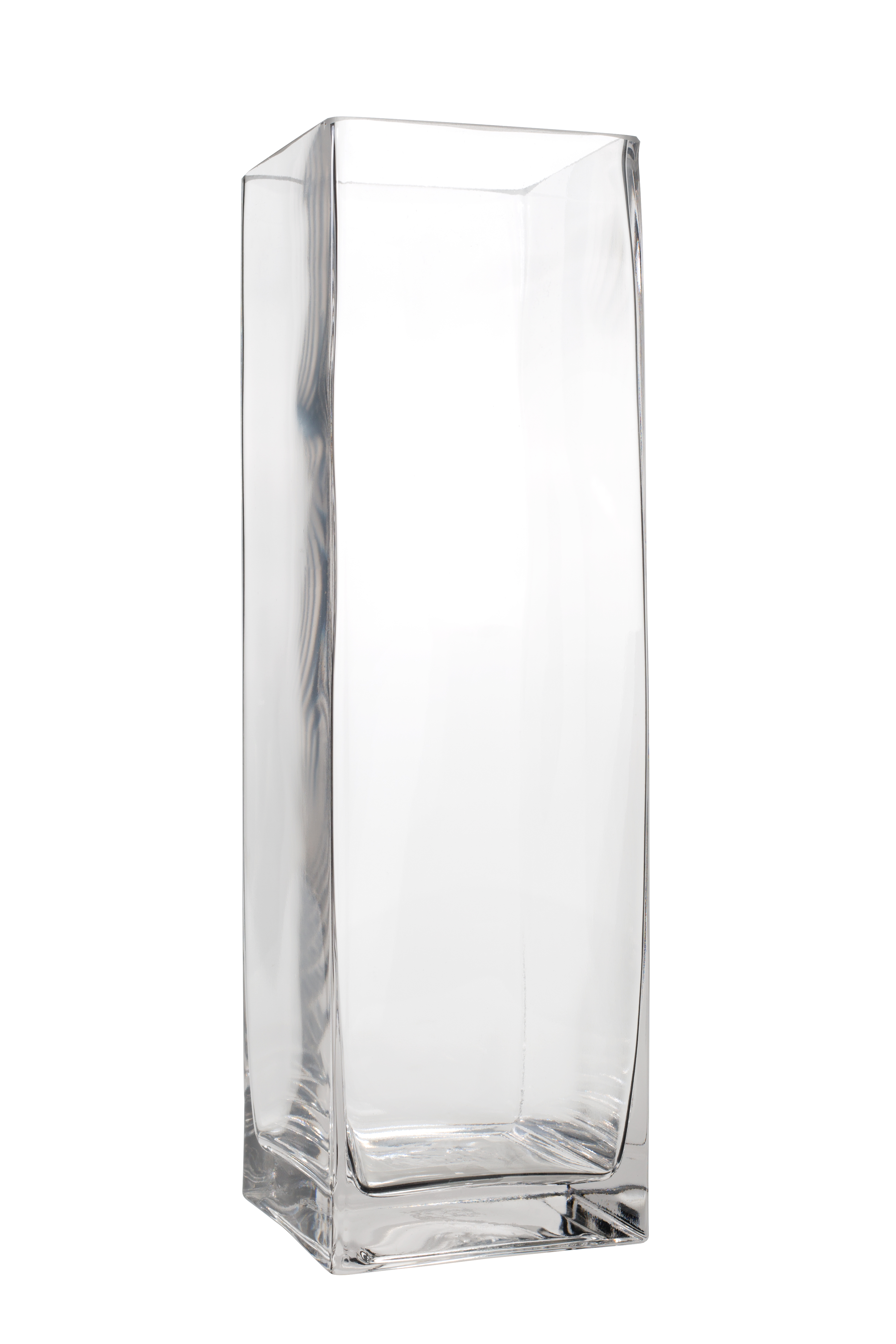 RECTANGLE GLASS COLUMN VASE - 5" × 5" × 16" - 6-Piece per Pack