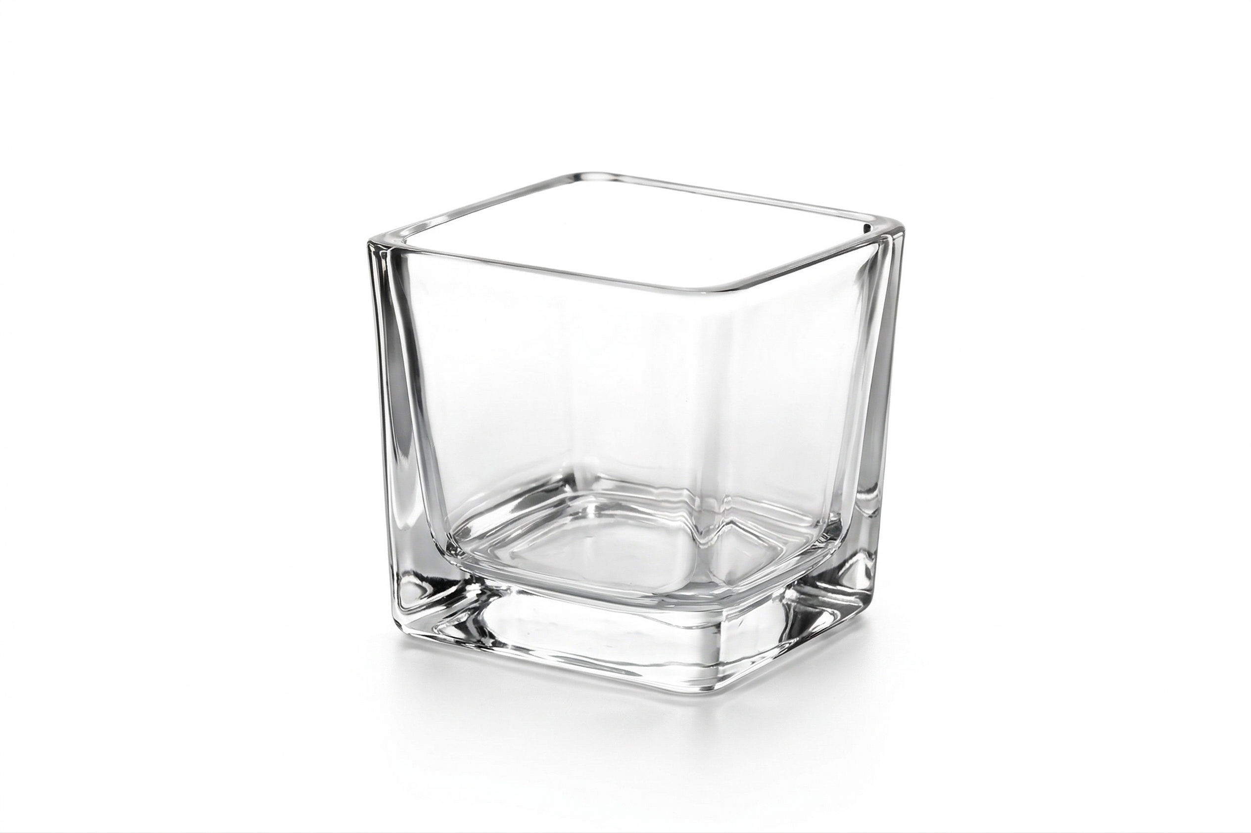 UNFILLED EURO SQUARE VOTIVE GLASS - 1.5" × 1.5"