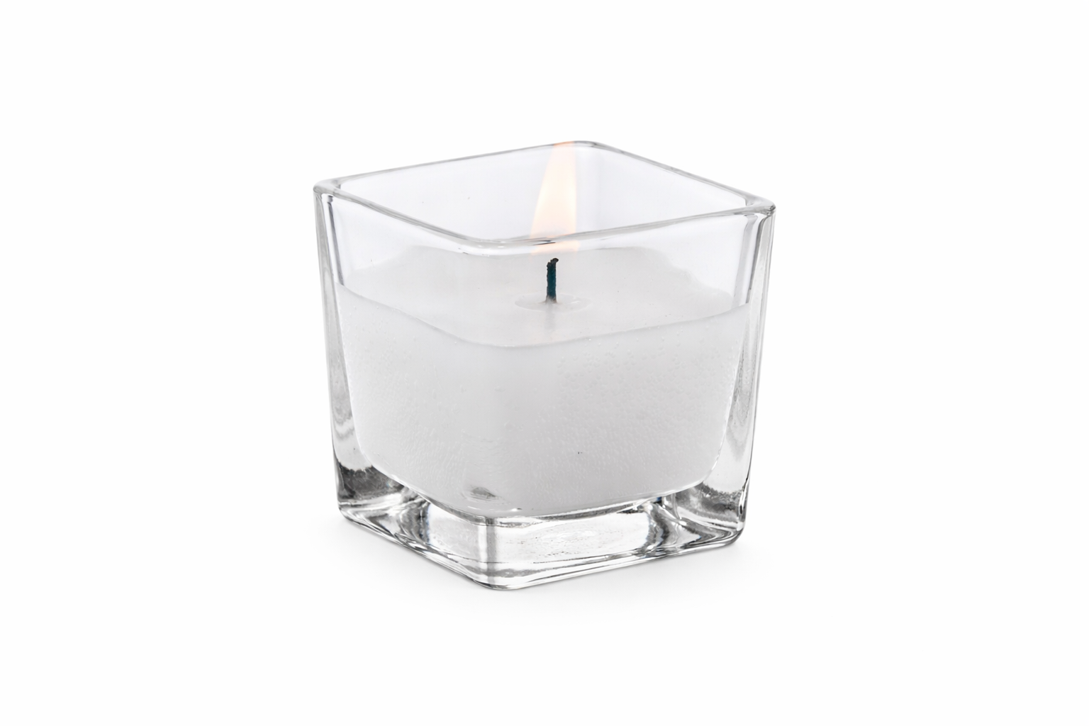 PREFILLED EURO SQUARE VOTIVE GLASS