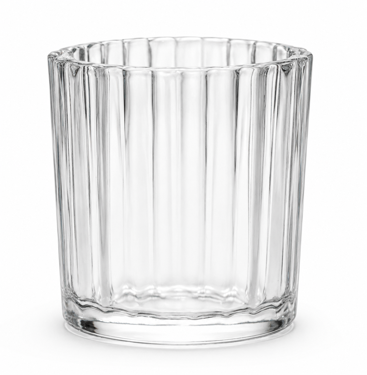 RIBBED CYLINDER VOTIVE GLASS