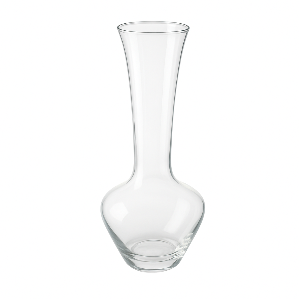 CLEAR LONG NECK VASE